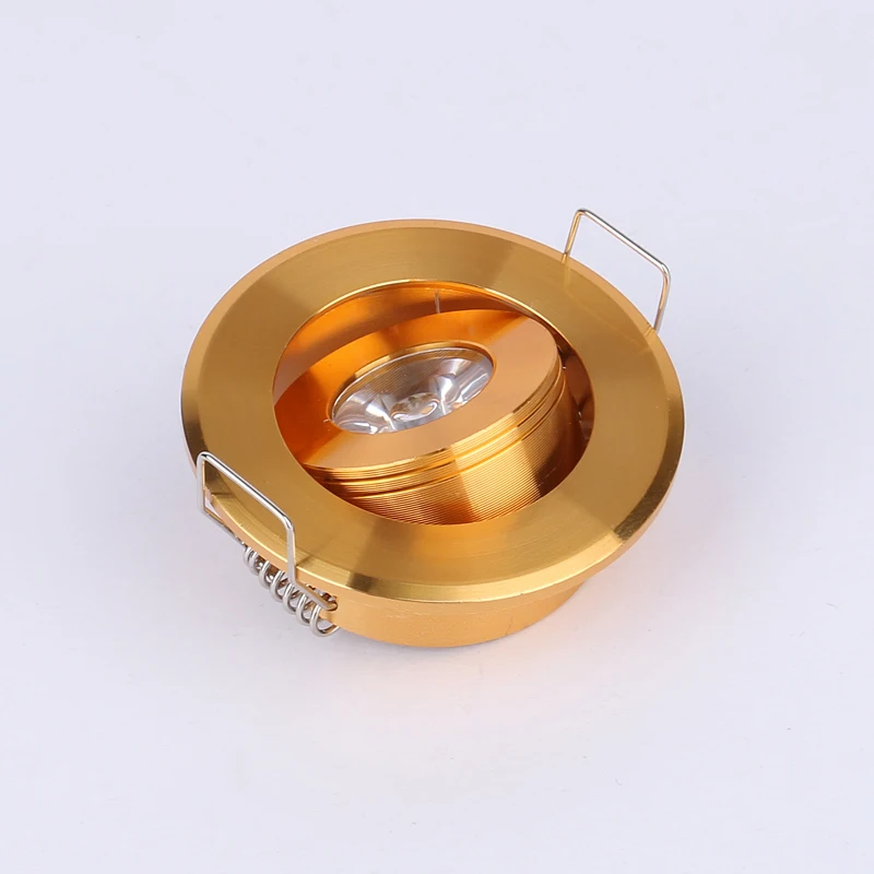 Светодиодный точечный светильник черный мини на потолок 3 Вт с отверстием