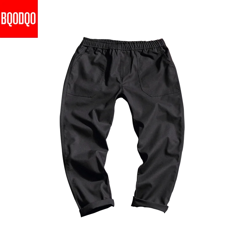 

Khaki Fitness Casual Streetwear Straight Pant Hip hop Oversized Japanese Trousers Men Fashion Joggers Harem Pants Autumn Cotton