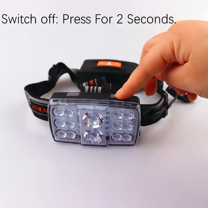 USB Перезаряжаемые 11 режим 14 светодиодный белый/красный светильник головной