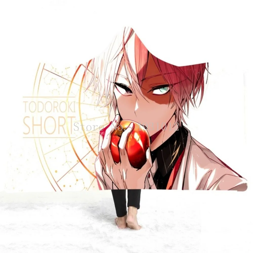 Аниме Мой герой академическое одеяло с капюшоном шерпа флис комикс персонаж