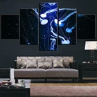 Модульная картина 5 шт. Плакаты морским обитателям, медузы модульная фотографии современный настенный Декор печать на холсте стены украшения дома номер