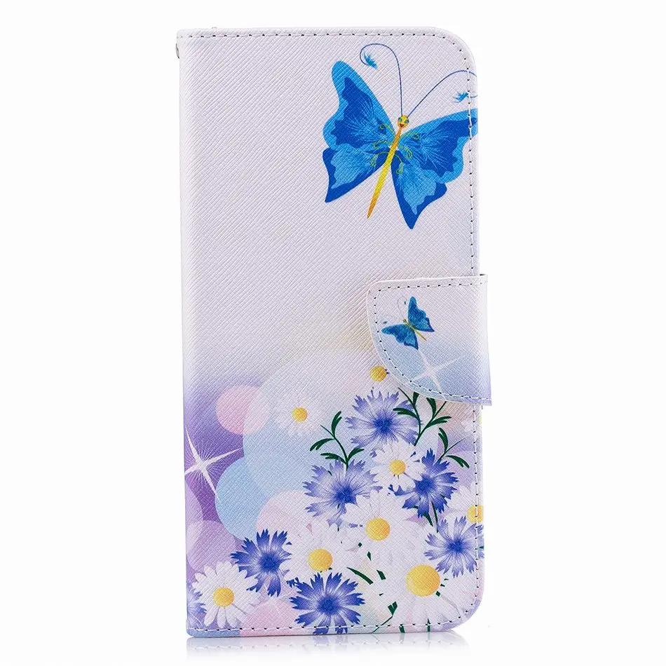Butterflies Flowers Fundas Кожаные чехлы Цветной Окрашенные чехол для samsung A6 A8 плюс A3 A5 A7 J2 J3 Pro J4 J6 J5 J7 Note8 P07G - Цвет: Butterflies Flowers
