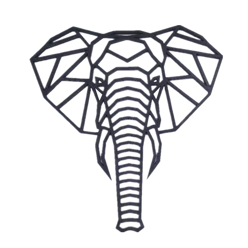 3D геометрические Деревянные Настенные Стикеры с животными для украшения