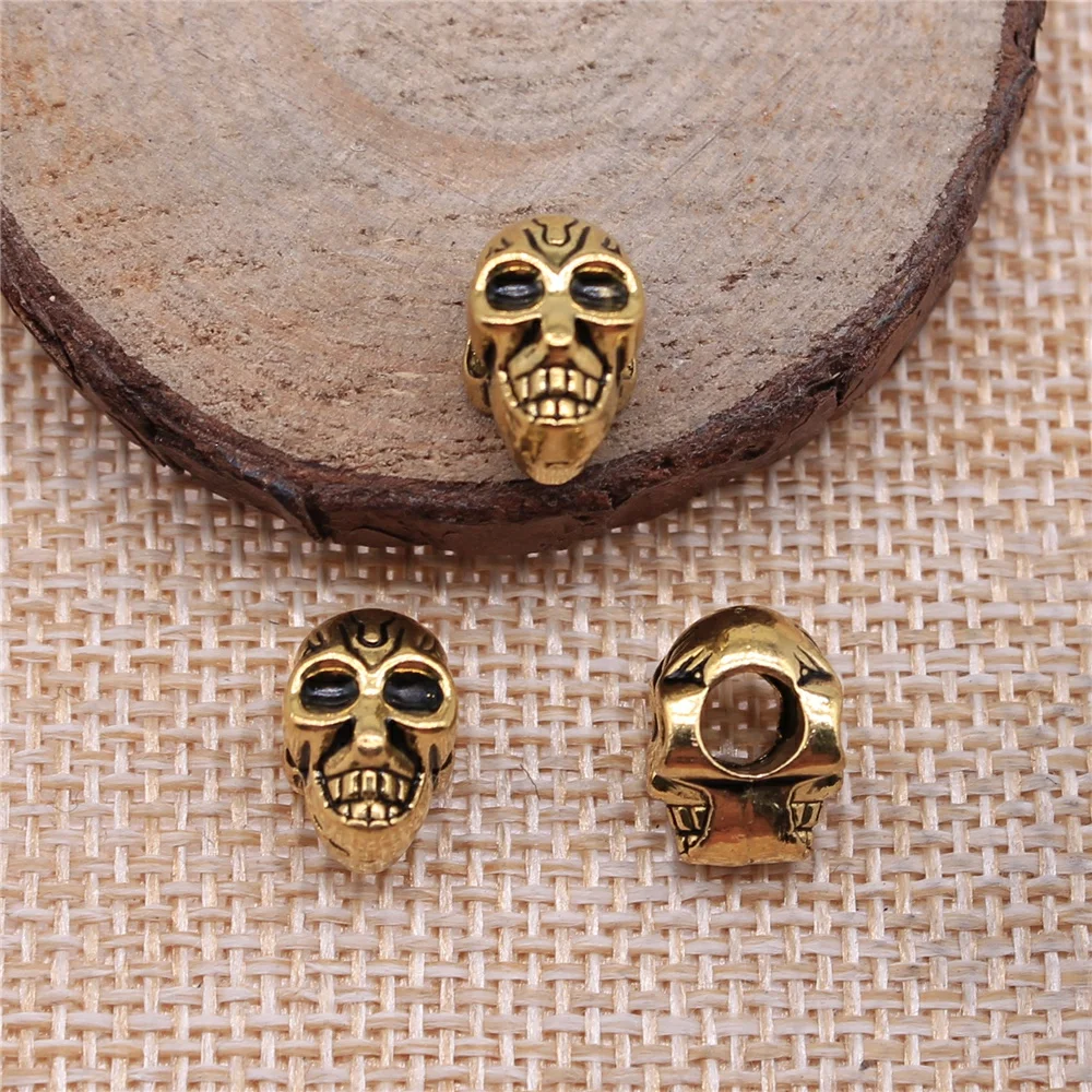

NewSkull Big Hole Beads Charm Pendants For Bracelet Necklace Jewelry Accessories Diy Jewelry Making