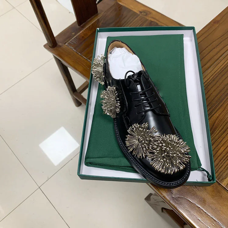 

same flower small leather shoes women 2020 new style leather round head versatile single shoes women