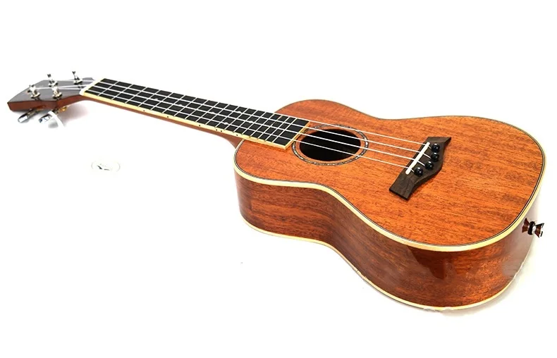 Укулеле 23 дюйма полностью солидный концертный красно красный глянцевый мини