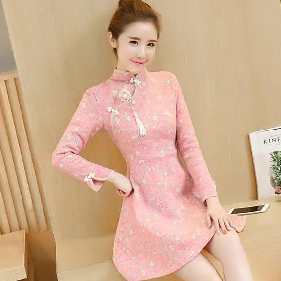 Новинка 2018 женское традиционное платье в стиле ретро китайское шелковое