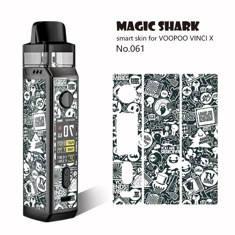 Magic Shark Crayon Shinchan Dragon Ball One Piece Star Sky Batman Weave 2.5D Sitcker Film Case for Voopoo Vinci X | Мобильные