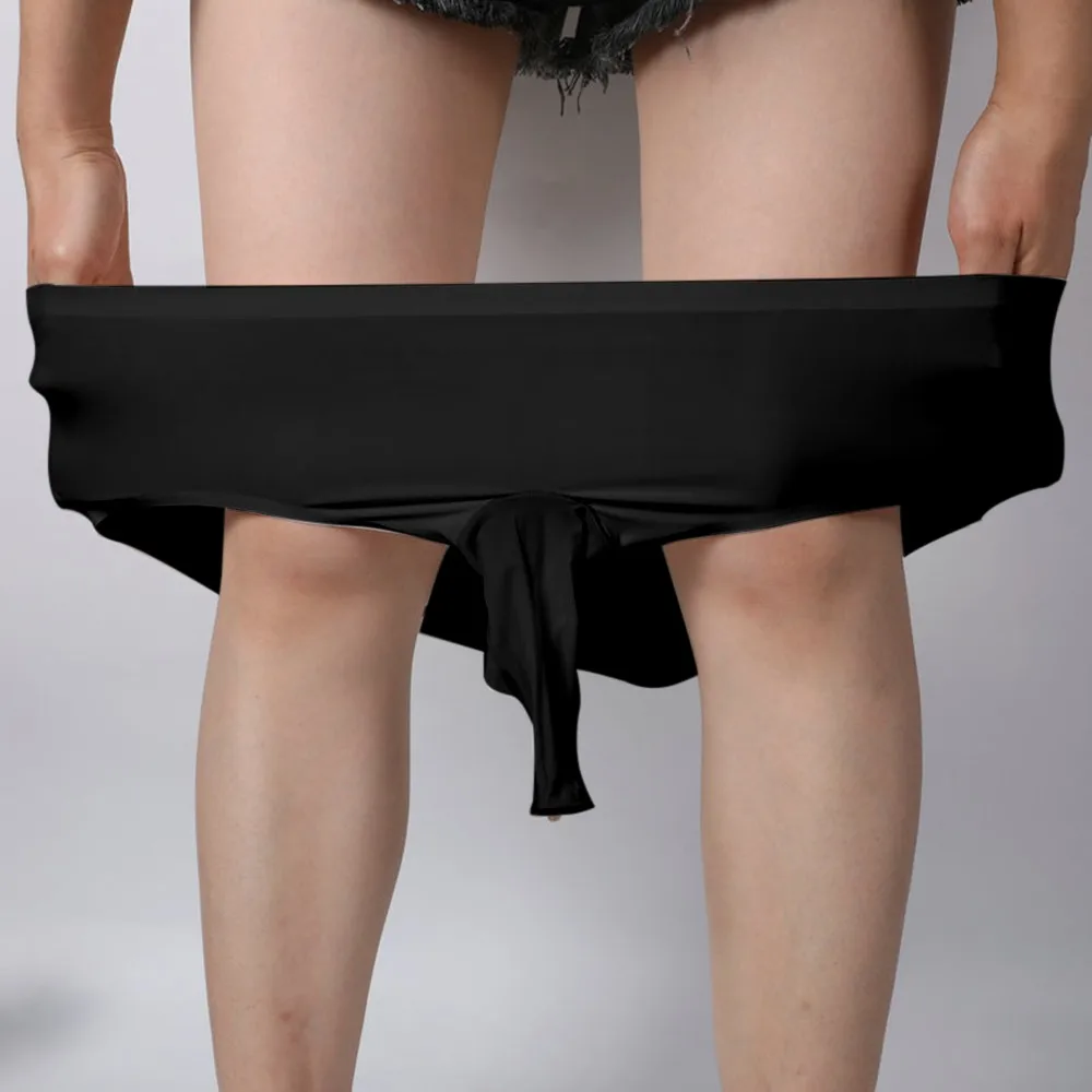 Мужские трусы-шорты из вискозы с мягким гладким мешочком для пениса |