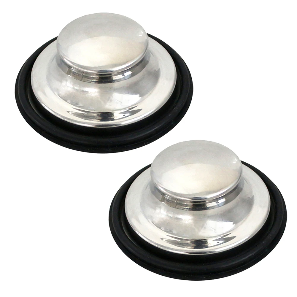 

2pcs/pack Accessories Large Wide Rim Sink Stopper Lid Stainless Steel Universal Waste Processor Home Kitchen Drain Water Sealing