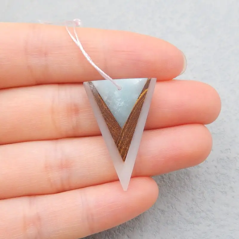 Натуральный Амазонит боулдер опал белый Нефритовый Кулон бусина 31x20x4 мм 3 г