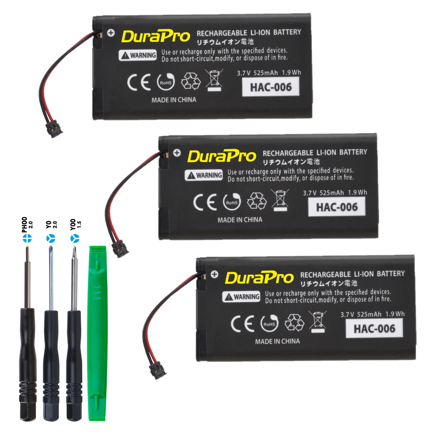 

3-Pack HAC-006 HAC006 Battery for Nintendo Switch Ns Joy-Con Controller Switch HAC 006, HAC-015, HAC-016 Battery