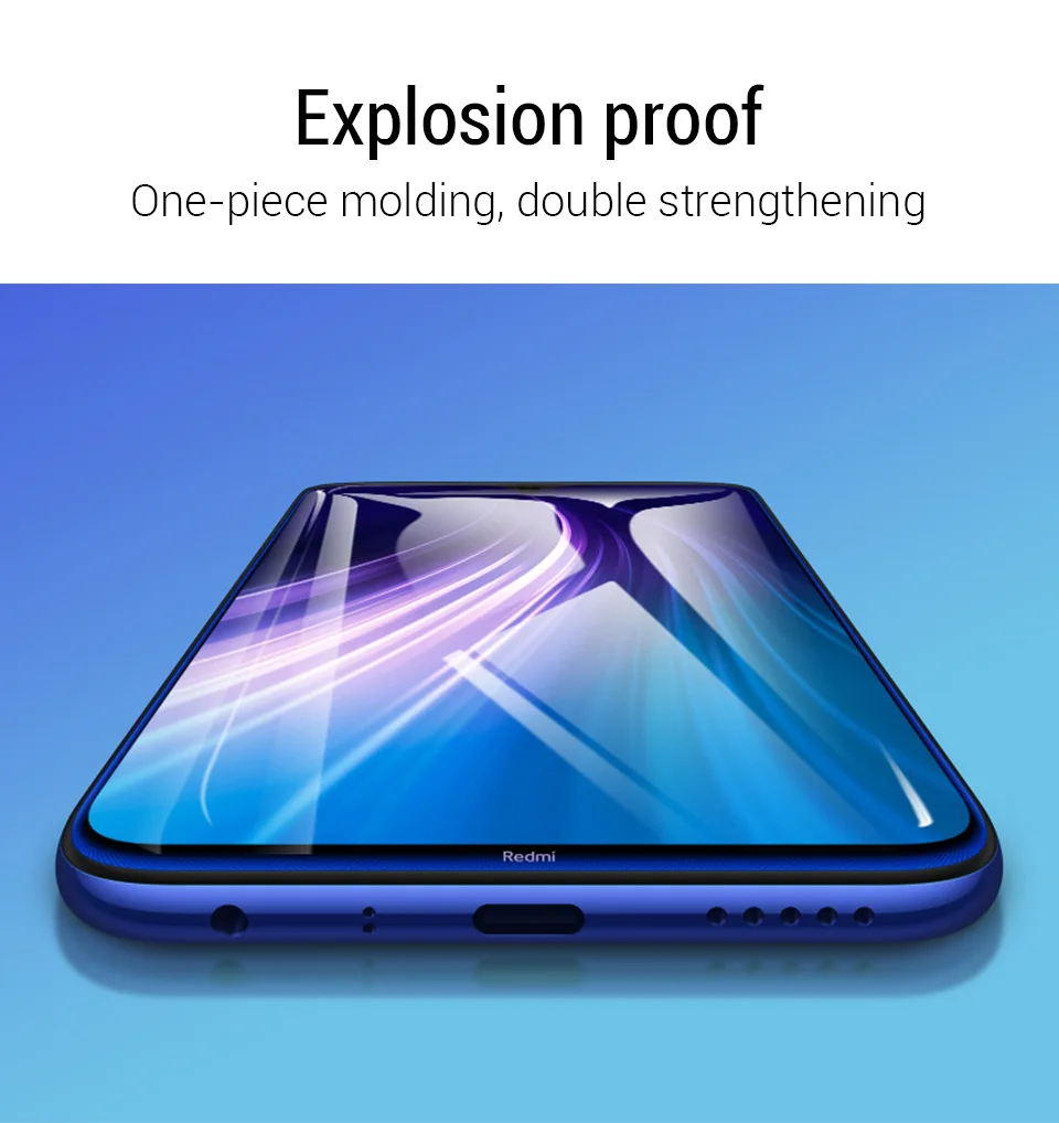 PZOZ для Xiaomi Redmi note 8 полное покрытие экрана Защитная пленка из закаленного стекла для Redmi note 8 pro Полное покрытие стеклянной пленки