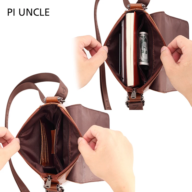 Мужская сумка через плечо из 100% натуральной кожи высококачественные сумки для