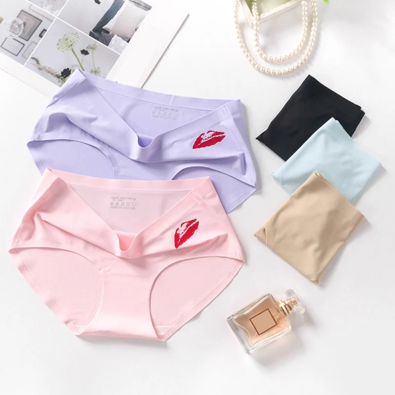 Женское Бесшовное нижнее белье сексуальные дышащие трусики из ледяного шелка с