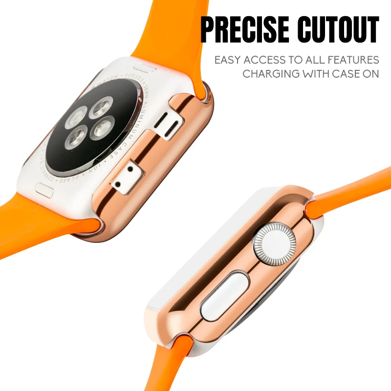 Чехол для часов, защитный чехол для Apple Watch 5, 4, 3, 2, 1, 42 мм, 38 мм, прозрачный пластиковый экран для iWatch 44 мм, 40 мм, полный защитный чехол