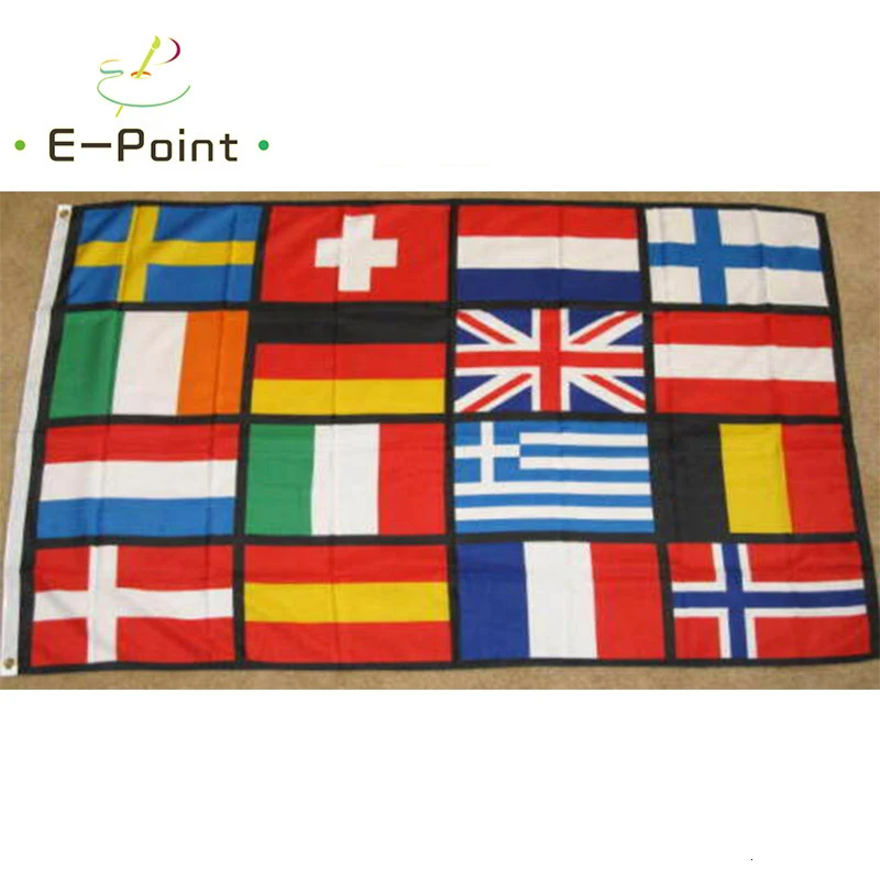 

Флаг стран Европы, размер 2 фута * 3 фута (60*90 см), размер 3 фута * 5 футов (90*150 см), рождественские украшения для дома, флаг, баннер