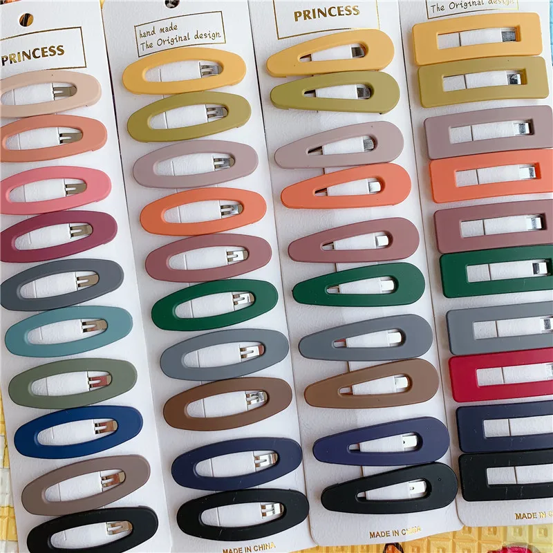 Модная простая заколка для волос Morandi челки металлические заколки девочек