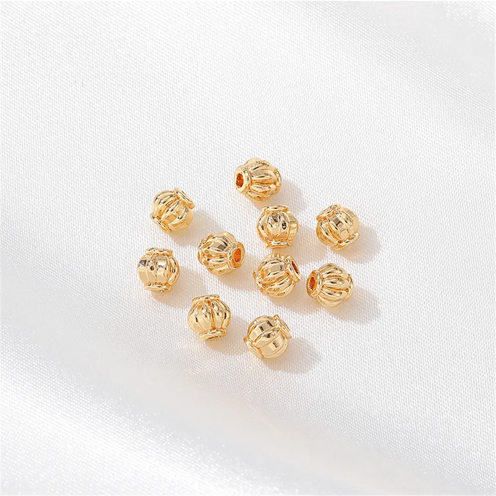 

14K gold lantern, separated bead pattern, loose bead handmade diy beaded bracelet necklace, first accessories material