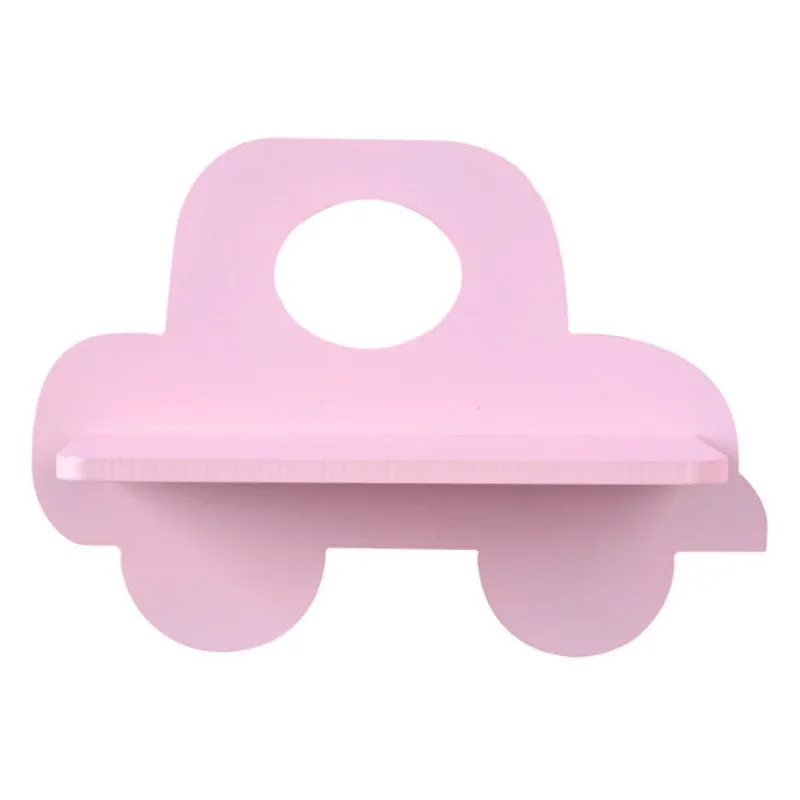 pink car INS в скандинавском стиле деревянная Автомобильная полка с сердечком для детской комнаты, настенные полки, детские игрушки, органайзер, держатель, реквизит для фотосессии - Цвет: pink car