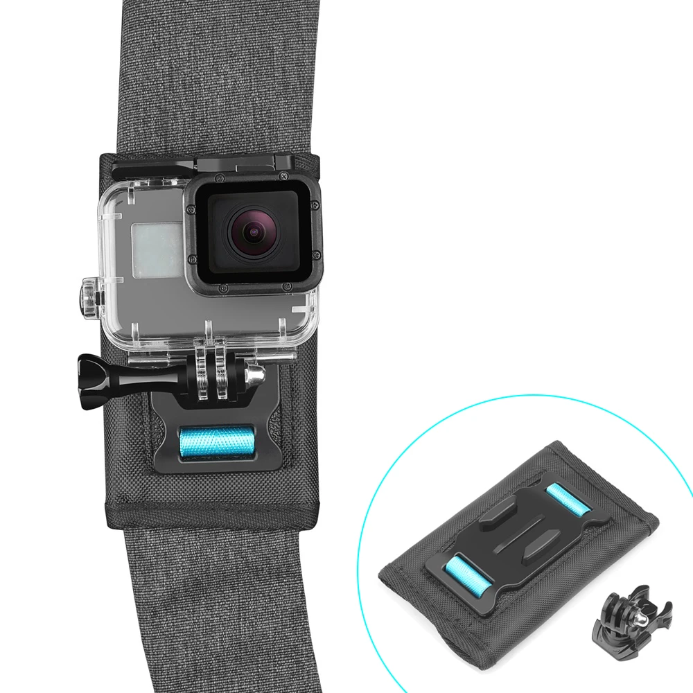 

Зажим для рюкзака с поворотом на 360 градусов для GoPro Hero 10 9 8 Black Xiaomi Yi 4K Sjcam H9r Insta360 аксессуары для плечевого ремня