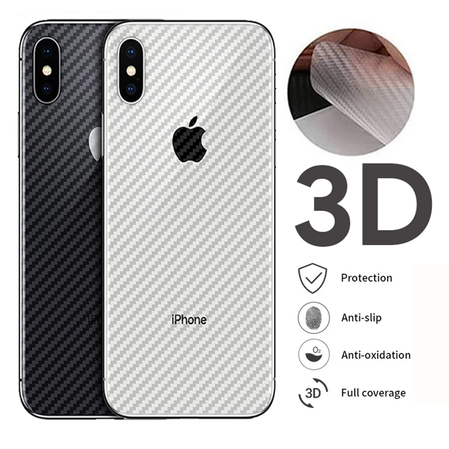 5 шт. защитная пленка из углеродного волокна для apple iPhone 11 Pro Max X XR|Защитные стёкла и