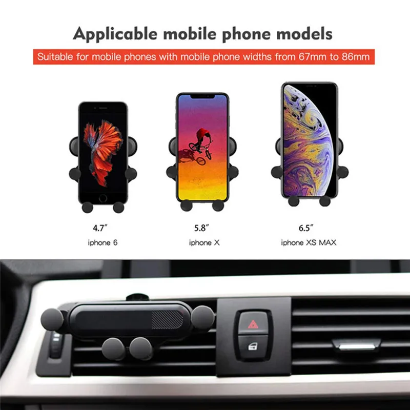 Гравитационный Автомобильный держатель для телефона iphone X Xs Max Samsung S9