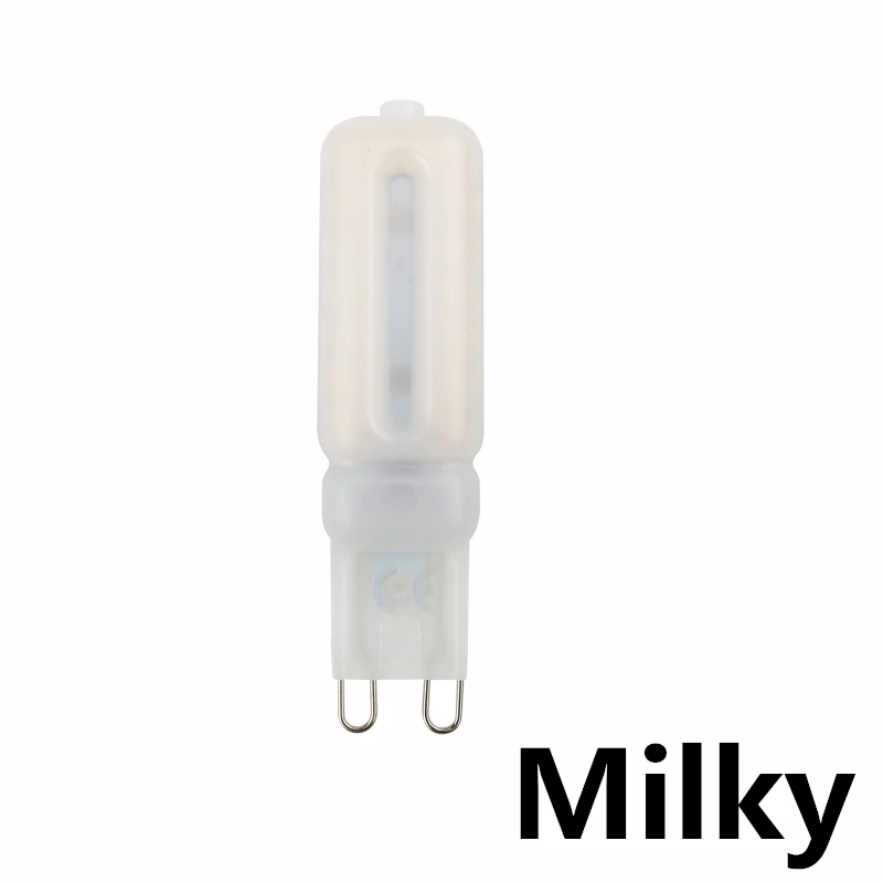 Milky Мини G9 светодиодный светильник переменного тока 220V лампы SMD 2835 Точечный светильник для хрустальная люстра заменить 30 Вт, 40 Вт, 50 Вт, ручная сборка галогенная лампа 360 градусов светильник Инж - Испускаемый цвет: Milky