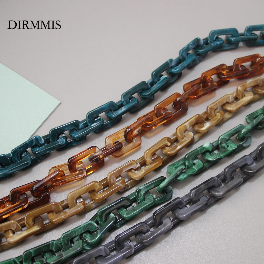 New Fashion Woman Handbag Accessory Chain Brown Beige Acrylic Blue Resin Luxury Strap Women Clutch Shoulder Purse | Багаж и сумки