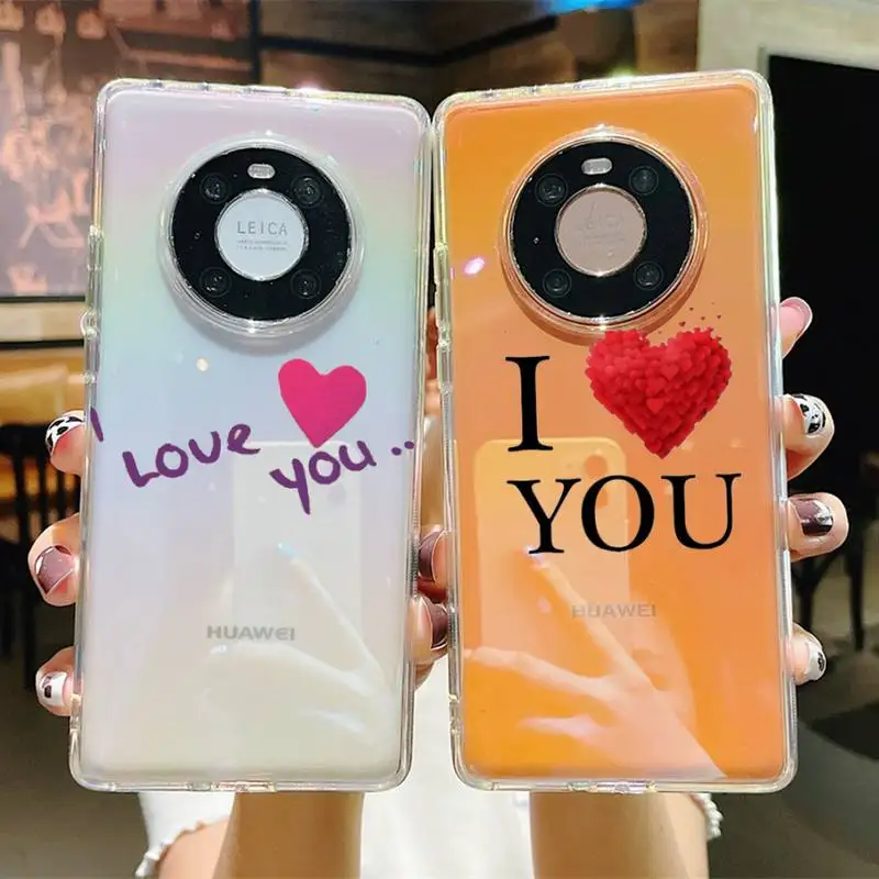 

Love heart Phone Case For Huawei P 20 30 40 pro lite Psmart2019 Honor 8 10 20 Y5 6 2019 Nova3E