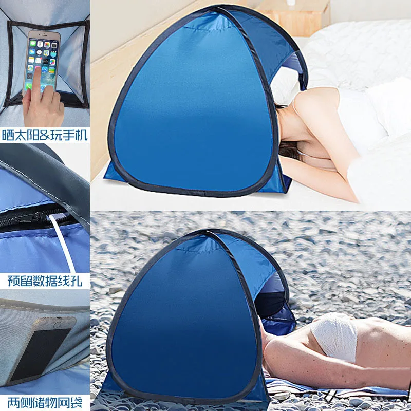 

Mini Beach Tent for Outdoor Camping Small Umbrellas Head Tent foldable UV Protection Sun Shelter Camping Tools