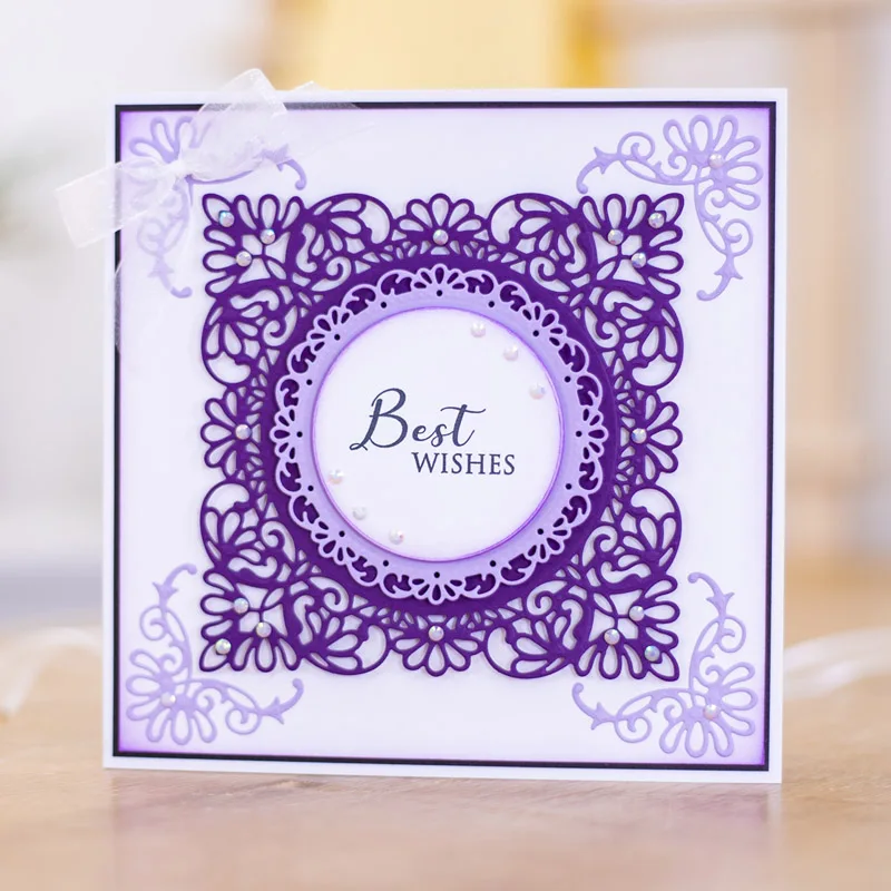 Высечки для вырезания металла кружевные круглые квадратные 2021 | Дом и сад