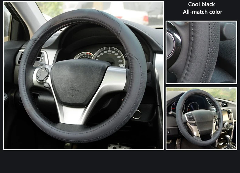 Кожаный Автомобильный чехол на руль для Toyota Corolla Avensis Yaris Rav4 Hilux Prius Auris 2013 авто аксессуары