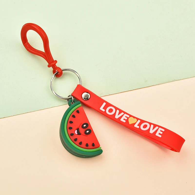 С фруктовым принтом в виде Арбузов цепочка для ключей поворота ананас брелки