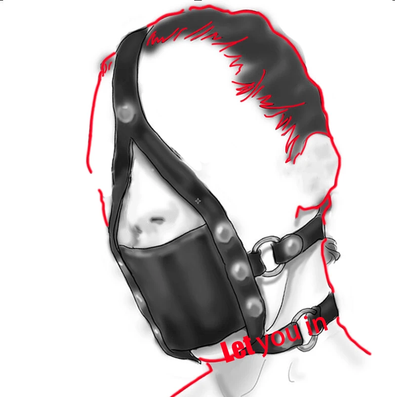 Кляп с силиконовым шариком для БДСМ повязка на голову открытым ртом секс-игрушки