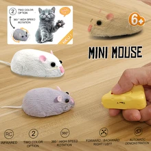 Mouse Toys Wireless RC Mice Cat Toys Electronic Remote Control Rat High Speed Rotation Joke Toys for Cat Dog Mini Mouse