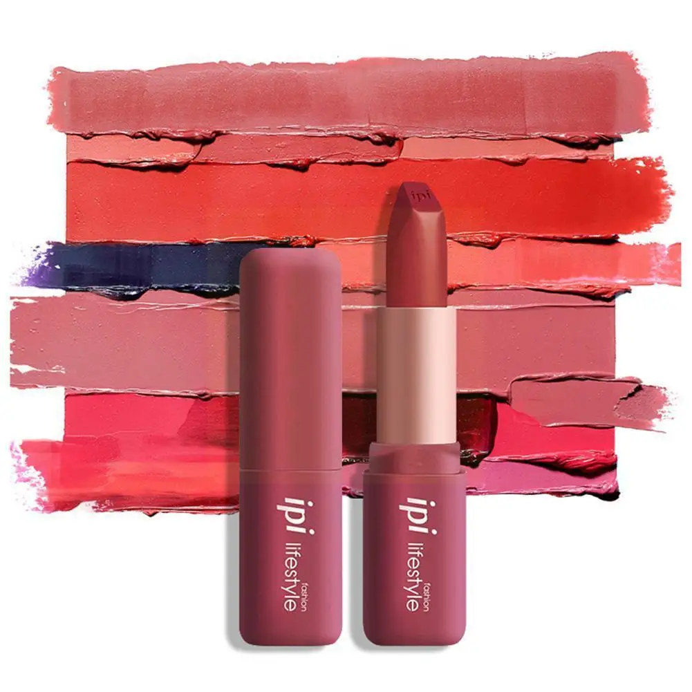 

1PC Matte Velvet Lipstick Long Lasting Moisturizing Easy To Color Peach Lipstick Milk Tea Color Lipstick For Women L7G5