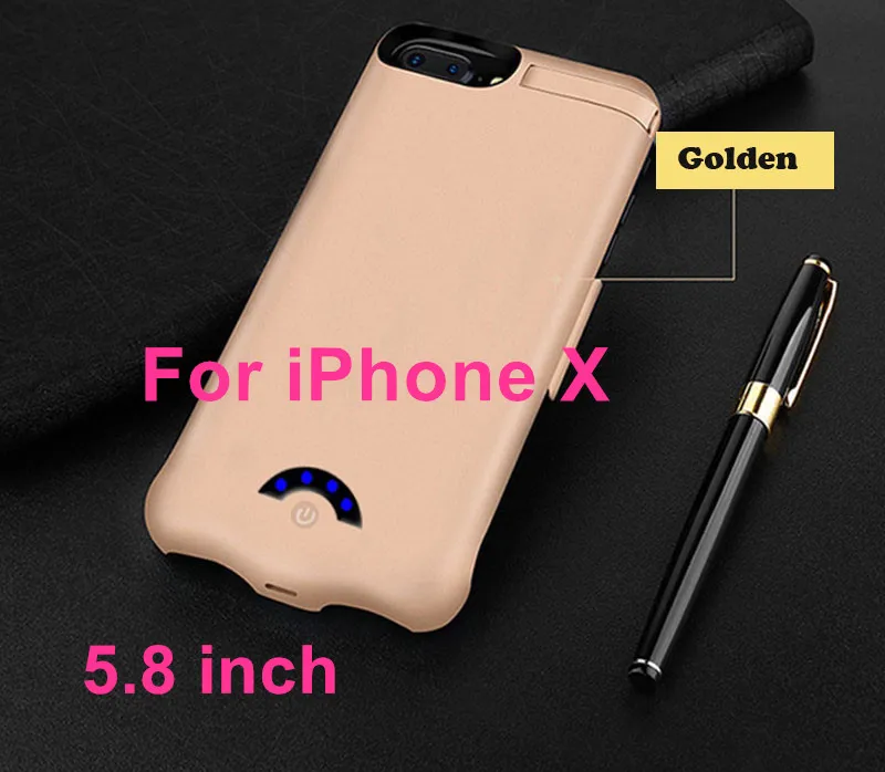 for iphone X gold 10000 мАч чехол для зарядного устройства для iPhone 6 6s 7 8 X чехол для аккумулятора телефона зарядное устройство для iPhone 6 6s 7 8 Plus внешний аккумулятор чехол - Цвет: for iphone X gold