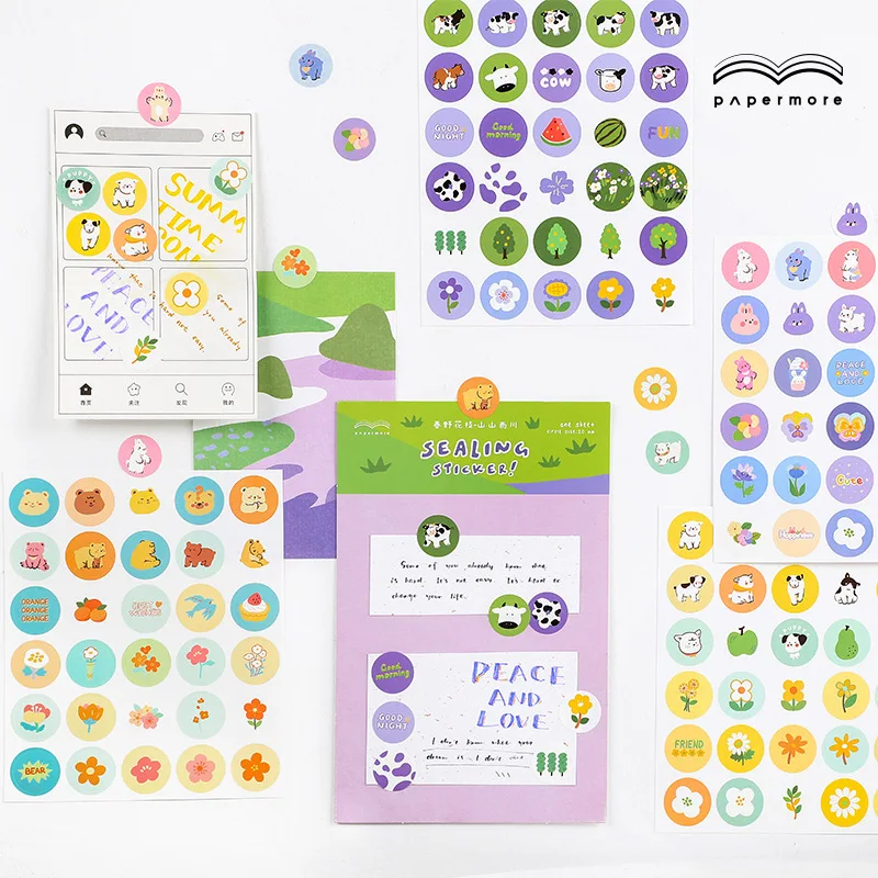 

Spring Wild Flower Branch Series Decorative Adhesive Dot Masking Washi Tape Diy Scrapbooking Sticker Label Memo Pad Stationery