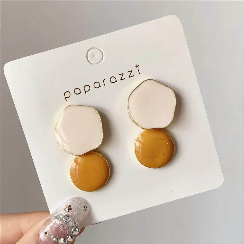 Классический круглый Неправильной Формы Акриловые Шить серьги в виде капель с