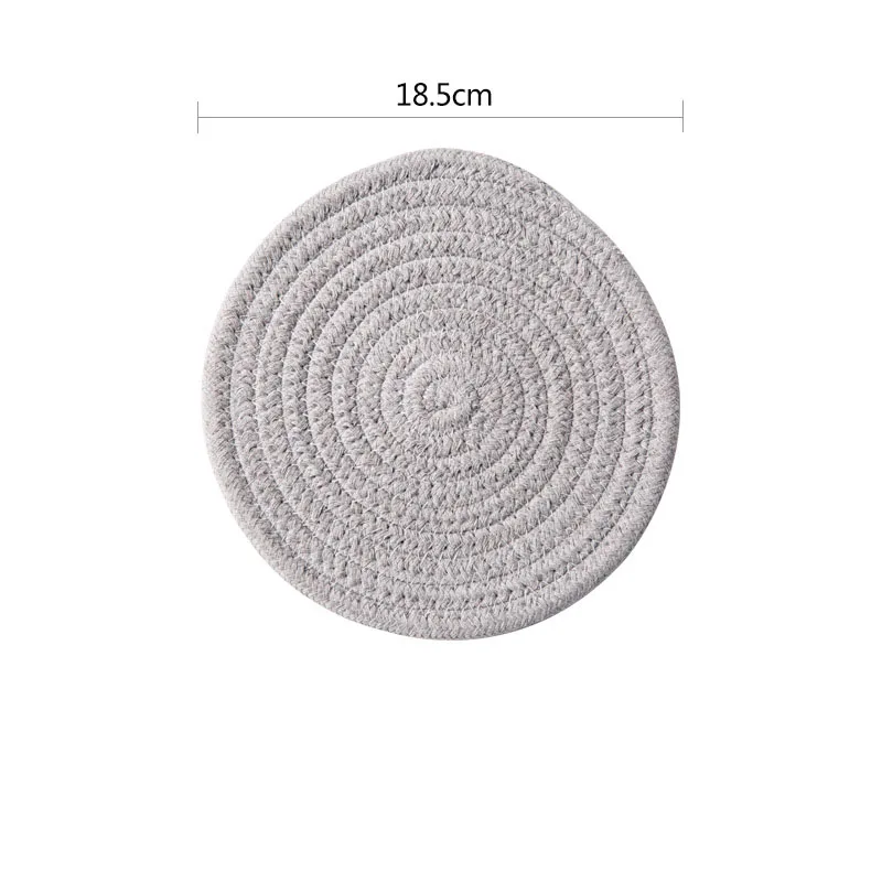 1PCS Placemat Cloth Western Food Mat Solid Color Small Fresh Round Heat Insulation Simple Table Coaster Bowl Brand New | Дом и сад