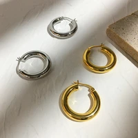 monlansher classic geometric round hoop earrings gold silver color copper alloy earrings for women minimalist earrings jewelry