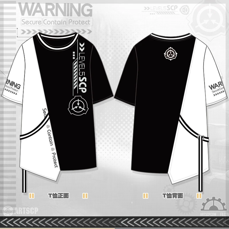 

Anime SCP Special Containment Procedures Foundation Loose T-Shirt Summer Men Women Student Casual Tee Cosplay Short-Sleeved Tops