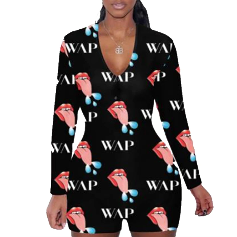 WAP цельные женские пикантные кардиган B короткий комбинезон с длинным рукавом