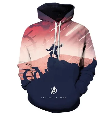 Армейский зеленый Мстители Endgame мужские толстовки хип хоп Спортивные Кофты с принтом Мстители 3d печатных Marvel пуловер Модные повседневные толстовки для мальчиков - Цвет: Армейский зеленый