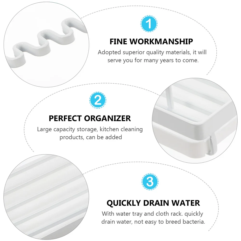 

Stainless Steel Draining Rack Sponge Storage Rack Cleaning Cloth Storage Holder