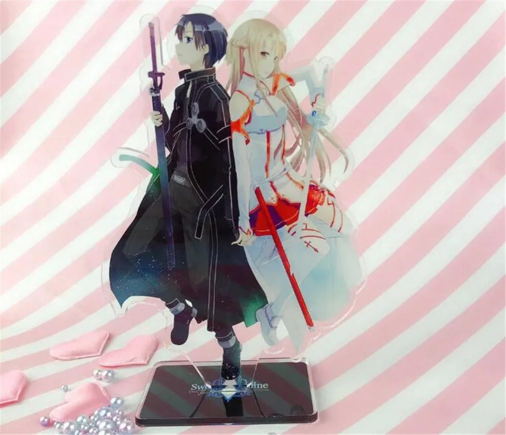 Меч искусство онлайн Kirito Asuna Leafa Yuuki акриловая подставка фигурка модель