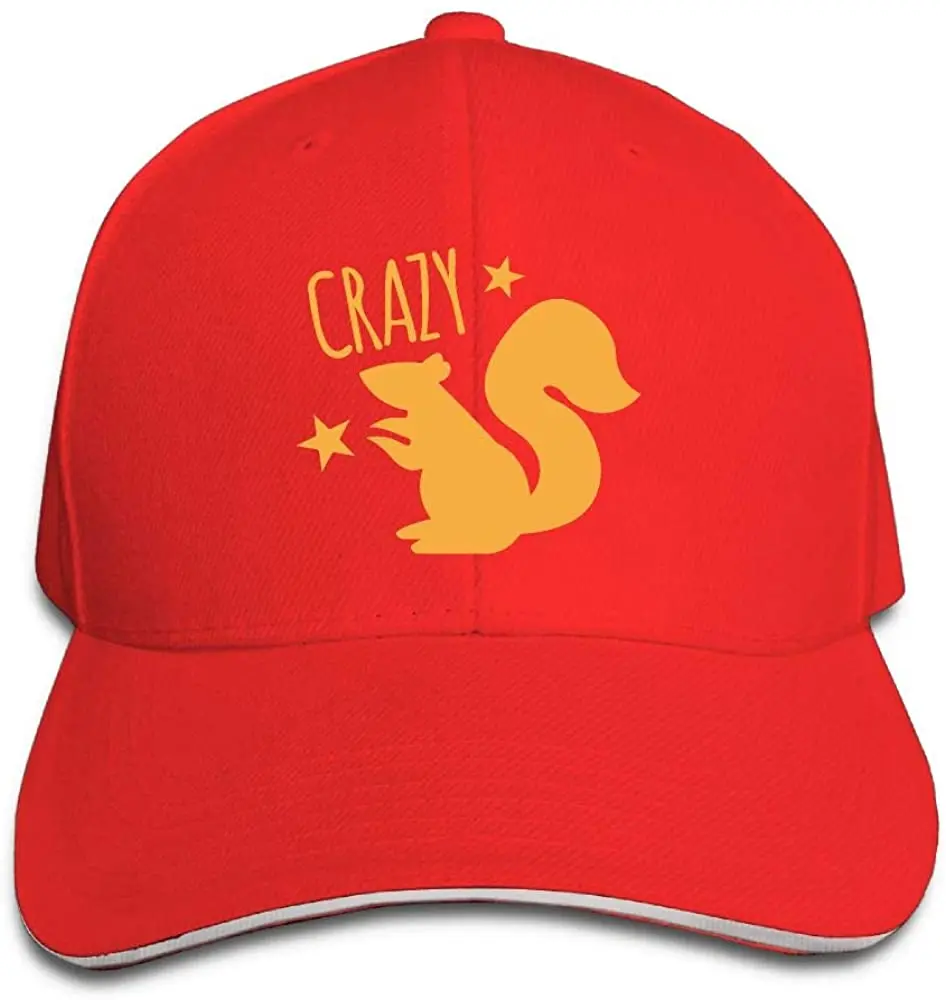 

ONE-HEARTHR взрослая сумасшедшая белка, хлопковая легкая регулируемая бейсболка с козырьком, шапка-сэндвич для мужчин, женщин, мужчин