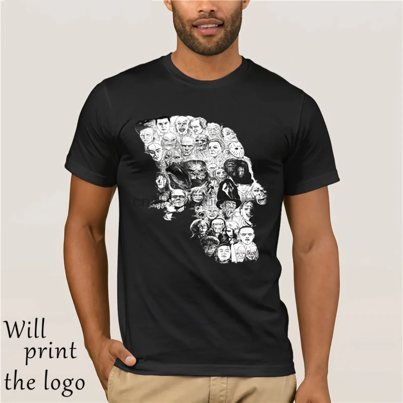 2019 модная новая хлопковая Повседневная футболка с принтом и круглым вырезом