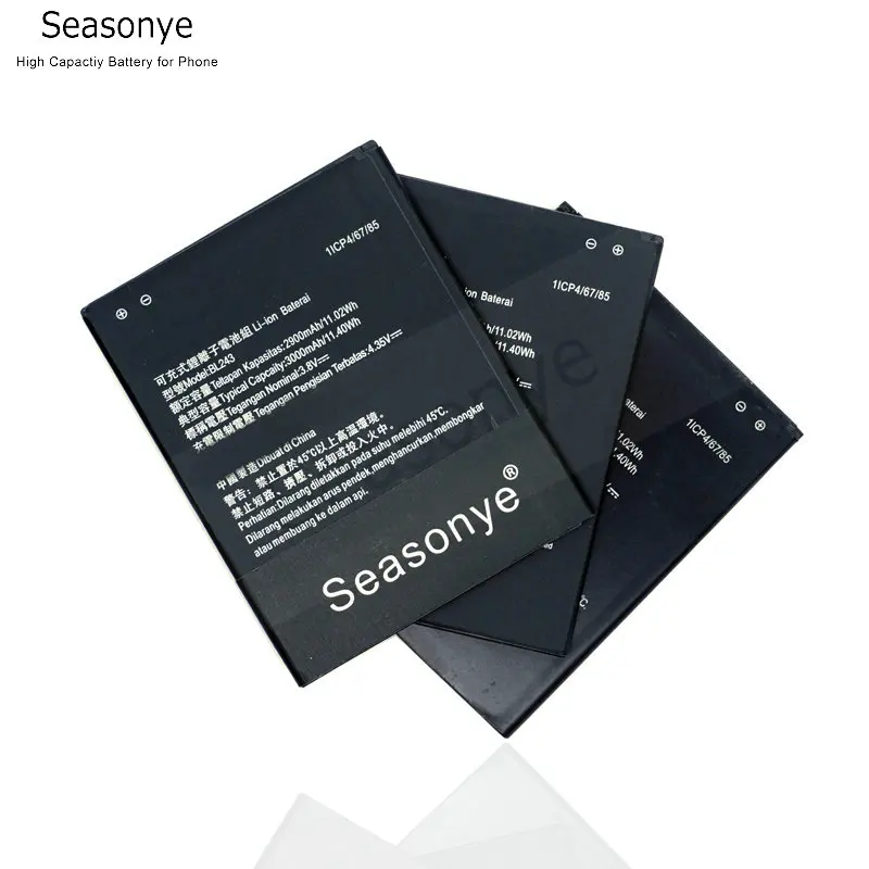 Seasonye 2900mAh / 11.02Wh BL243 BL 243 телефонный Сменный аккумулятор для lenovo Lemon K3 Note K50-T5 A7000 A5500